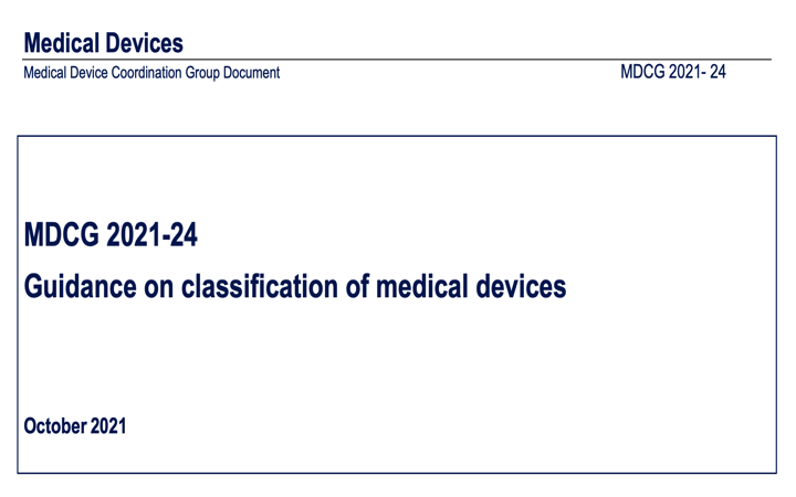 Mdcg Nueva Mdcg 2021 24 Guia De Clasificación De Productos Sanitarios 6467